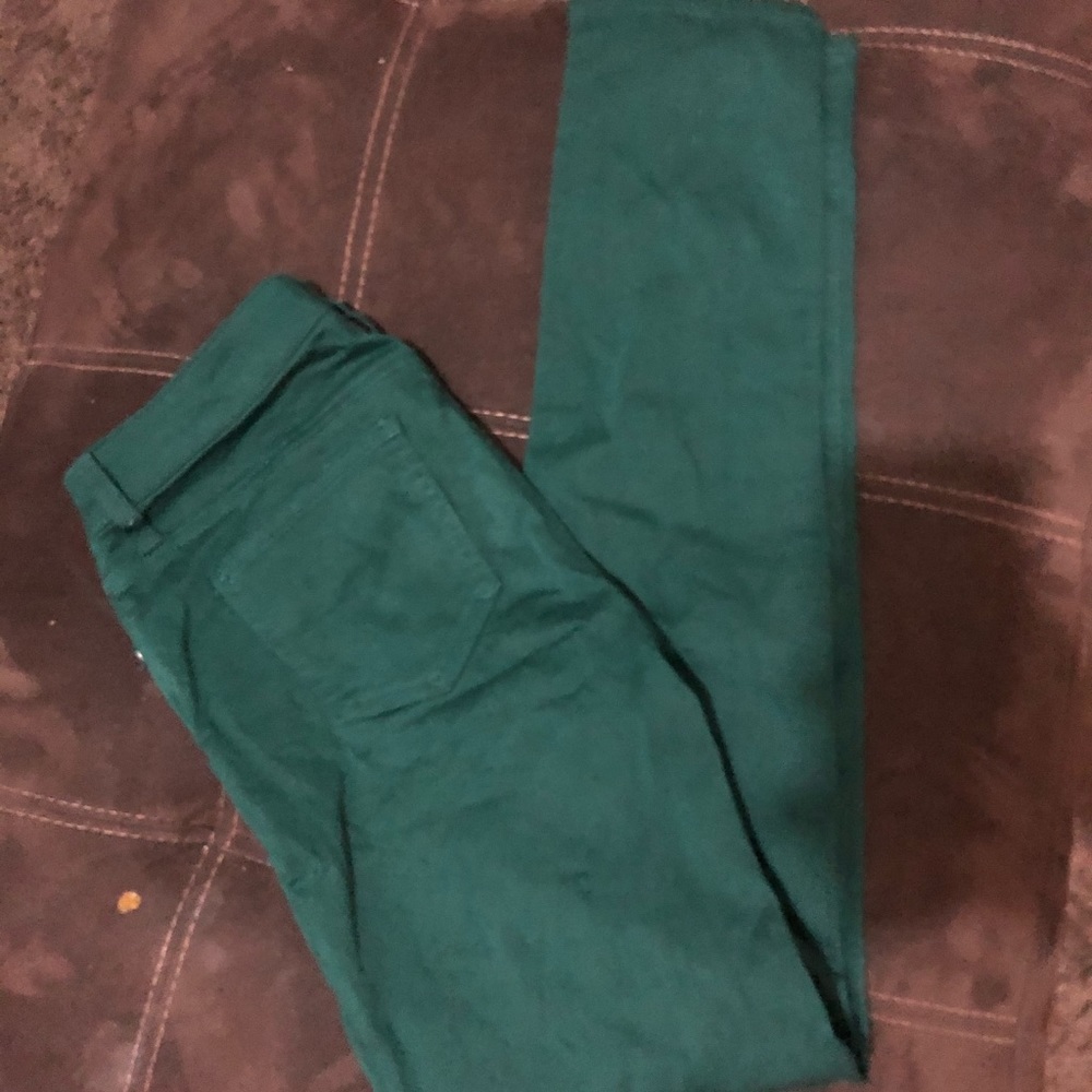 Green skinny pants